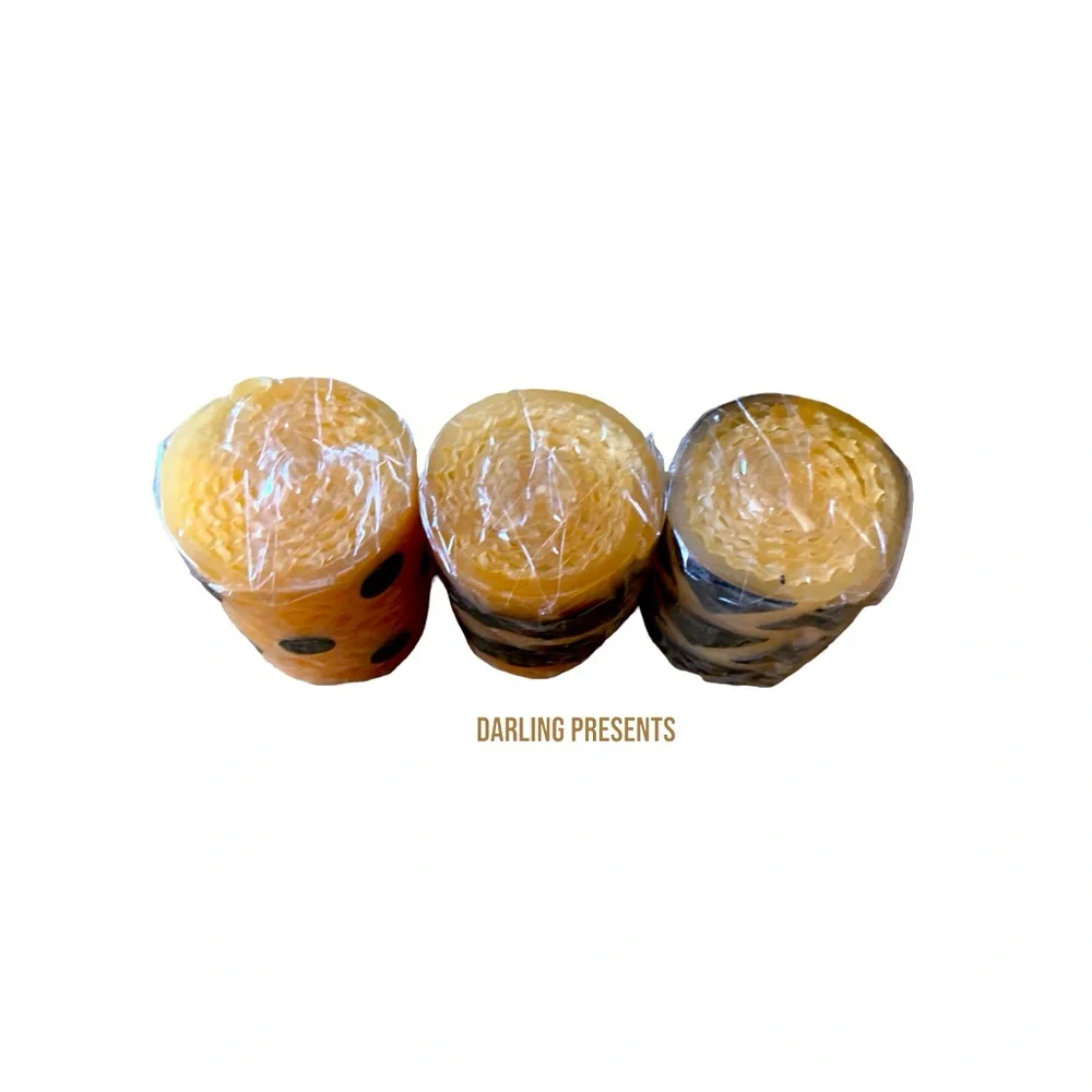 Et Al Designs Hand Crafted Bees Wax Candles 3 Pack Size 2.5 X 2